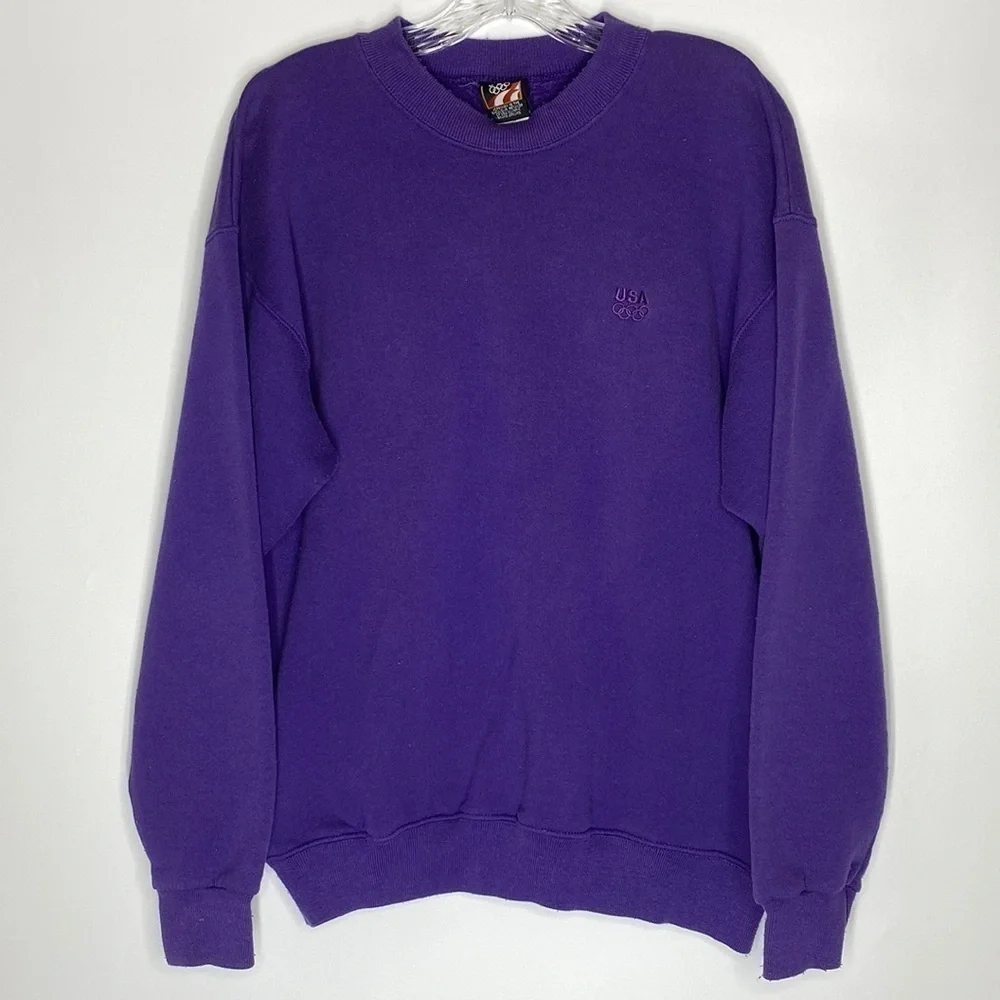 Vintage USA Olympic Purple Sweatshirt Size Large